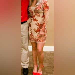 Red Sequin Dress